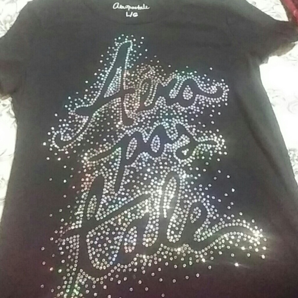 Black bling Aeropostale tee